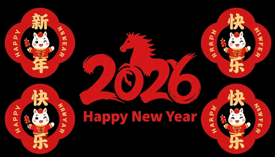 2026新年素材：2026国潮新年海报设计图