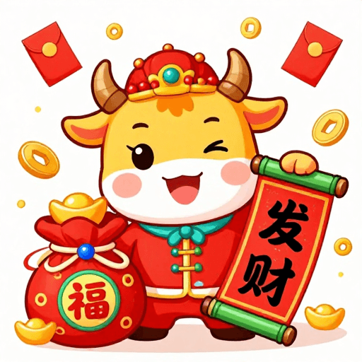 矢量设计素材：喜庆新年吉祥物国潮插画