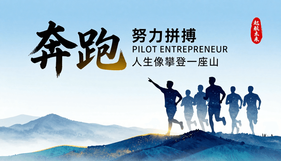 团队协作素材：墨韵攀登：未来启航站