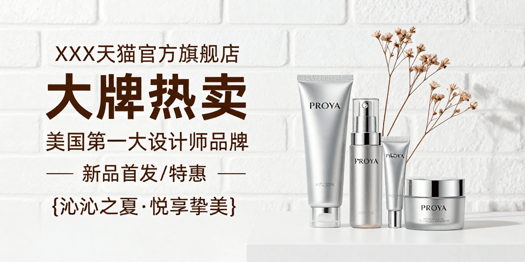 产品广告素材：轻奢护肤新品上市：PROYA美白系列热卖