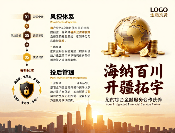 专业稳重素材：专业稳重的金融服务企业宣传海报