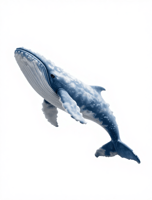 氛围感设计素材：云端鲸梦：极致光影下的治愈系意识流画卷