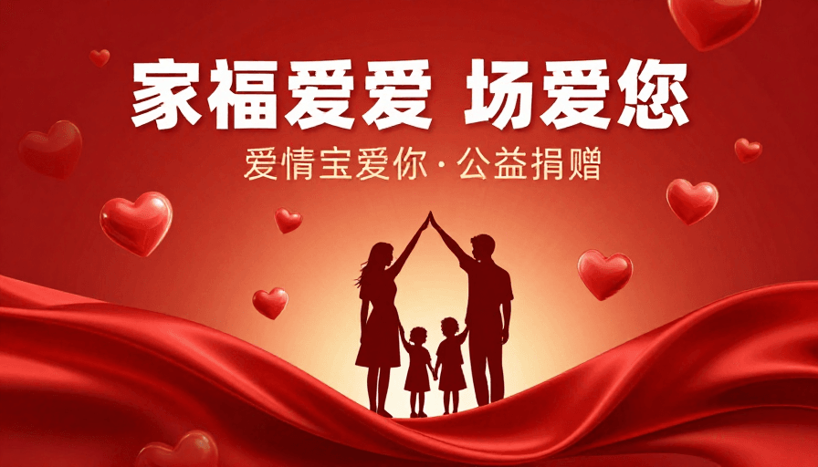 无文字设计素材：爱暖家·守护力量——温情公益海报主视觉