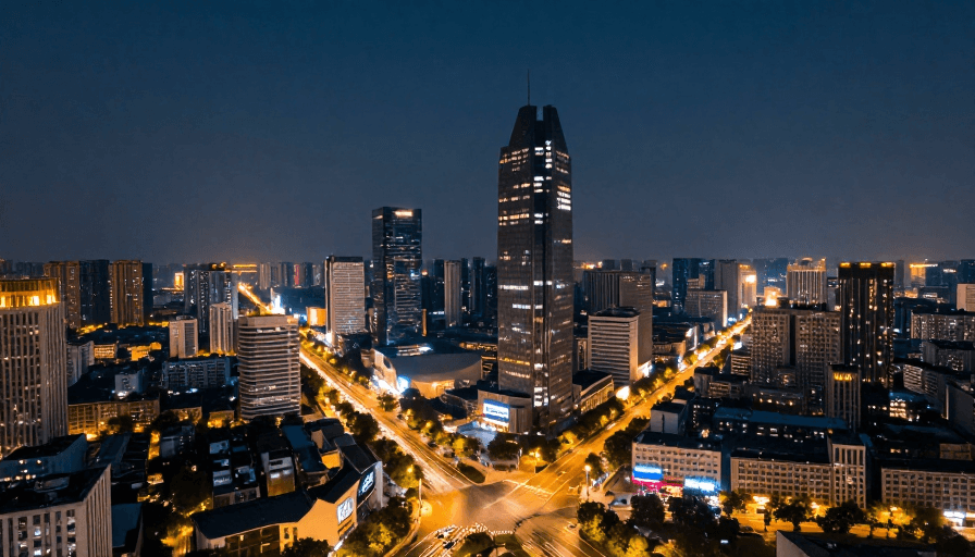 旅游宣传素材：合肥璀璨夜景：流光溢彩的城市之美