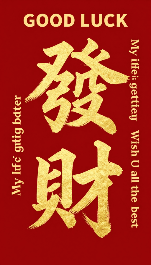 贺岁海报素材：金色发财书法艺术：中国风创意祝福海报