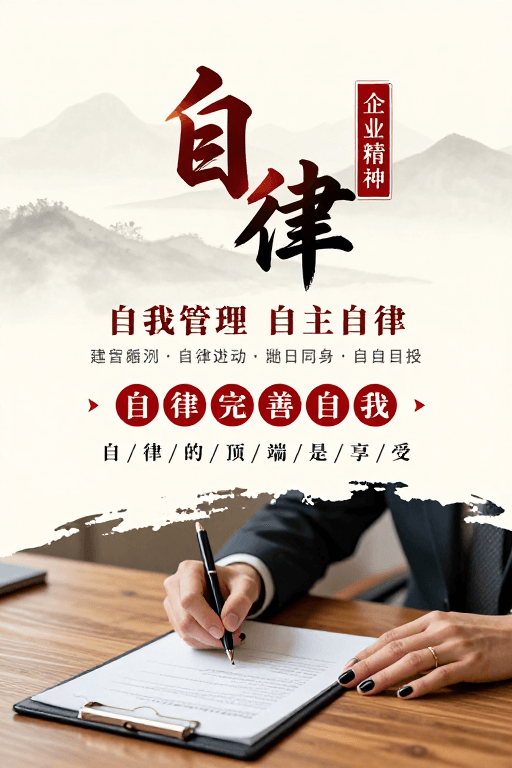 东方水墨风素材：东方墨韵 现代自律：企业精神与自我成长的融合之美