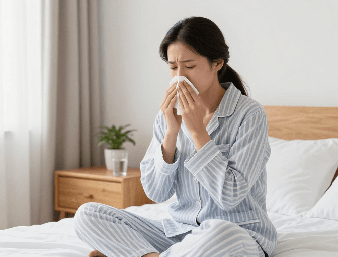 健康护理素材：病愈关怀：居家护理的安心瞬间