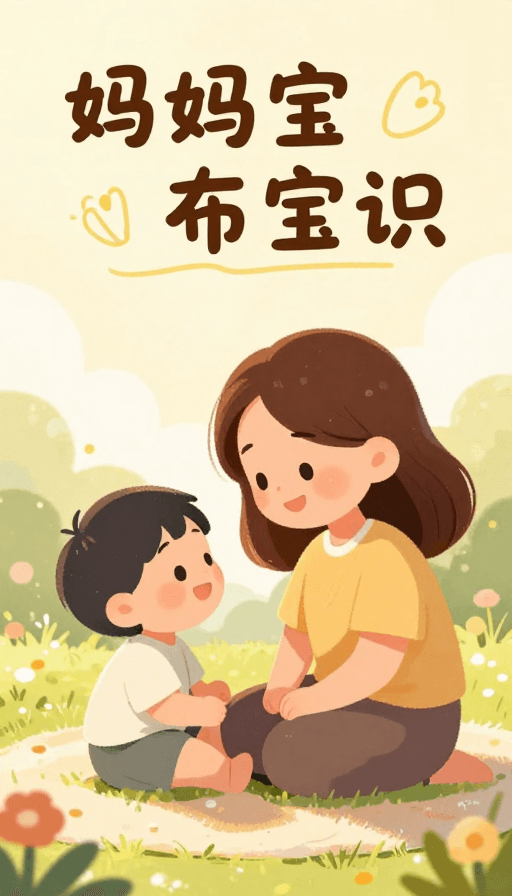 户外活动素材：温馨亲子互动：童趣卡通育儿海报