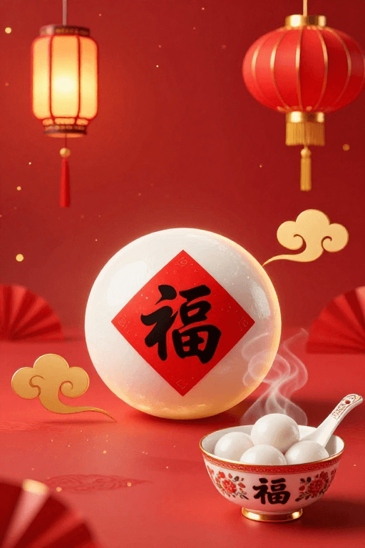 春节素材：喜庆春节·福满团圆 传统节庆氛围海报