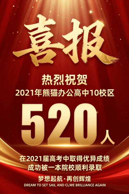 立体文字素材：金榜题名喜报：金色立体庆典海报