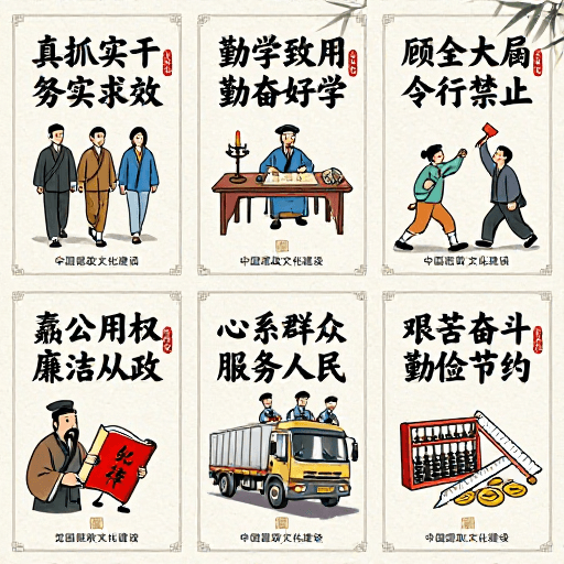中式设计素材：水墨风廉政文化宣传海报集