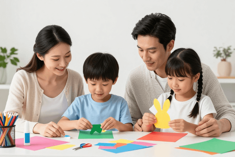 生活美学素材：温馨家庭剪纸时光：亲子互动与手工艺术