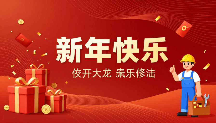 春节庆典素材：喜庆动感的匠人工匠主题海报设计