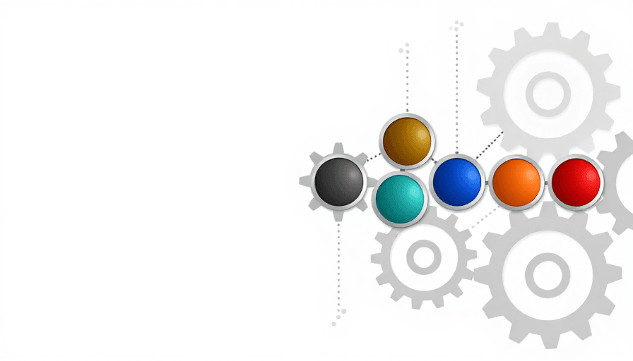 数据流素材：现代科技机械协作系统示意图