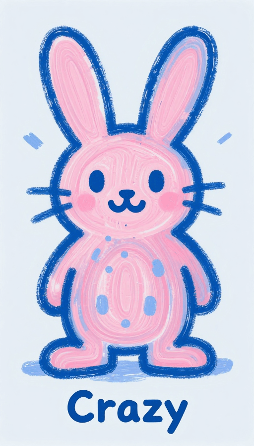 创意插画素材：趣玩朋克兔：童趣与未来碰撞的视觉杰作