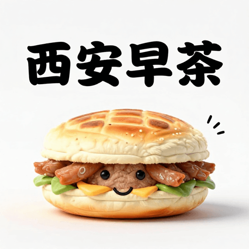 3D渲染素材：毛茸茸肉夹馍Jellycat风西安早茶玩偶