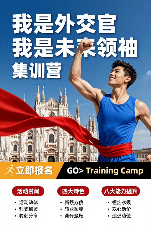 动态海报素材：领袖启航：青少年外交能力精英特训