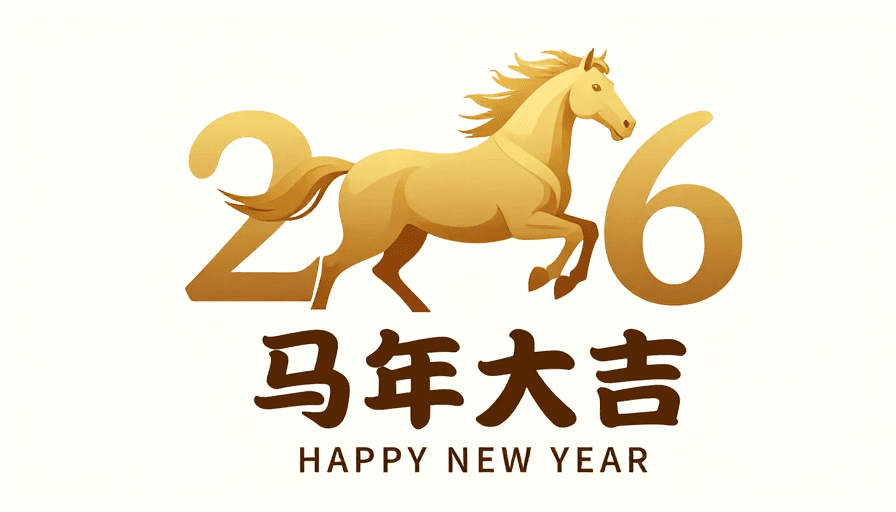 春节贺图素材：金驹跃动·2026新春贺图