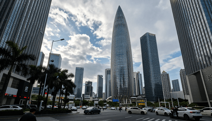 都市风景素材：深圳街头风景：现代都市与滨海风光交融之美