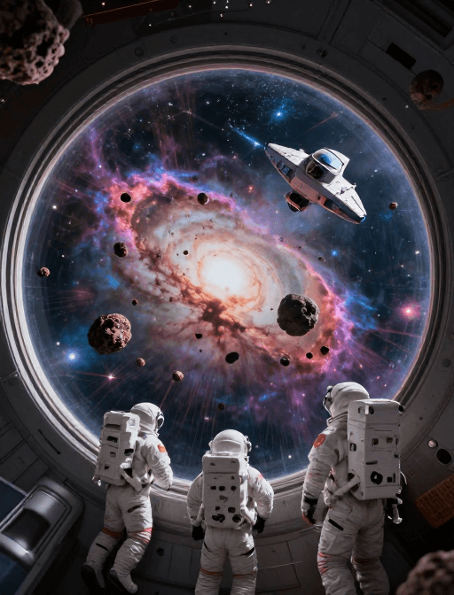 星际旅行素材：星际穿梭：宇宙探险的壮丽画卷