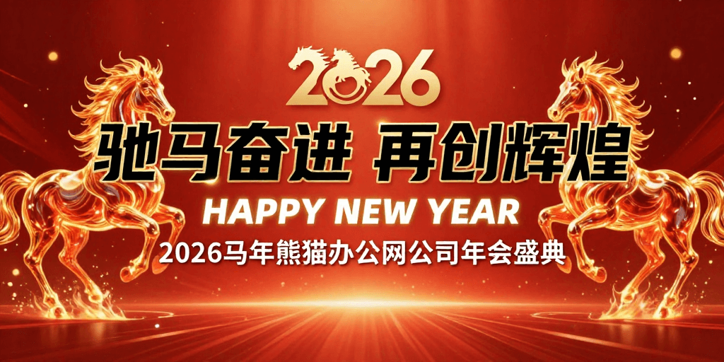 企业年会素材：2026马年火焰奔腾·金色庆典