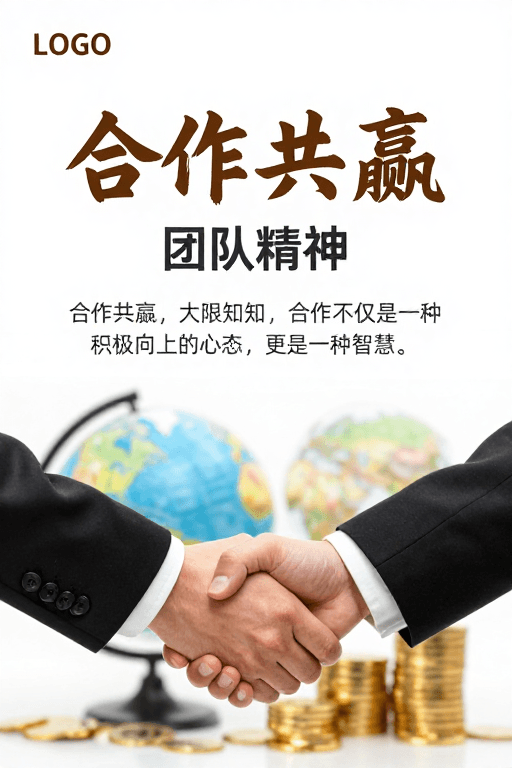 合作共赢素材：商务风格合作共赢海报：专业信任的视觉表达