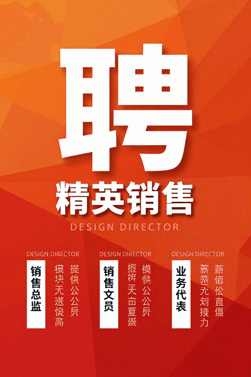 高端招聘素材：精英招聘：几何美学与商务力量融合