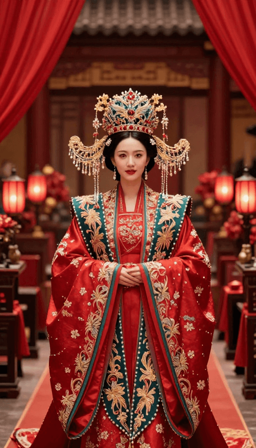 中式新娘素材：明代华美新娘中式婚礼纪实