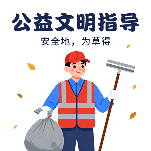 矢量设计素材：清新扁平插画：环卫守护者公益海报