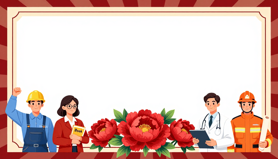 暖色调光芒素材：复古暖光职业群像：致敬劳动者与教育者