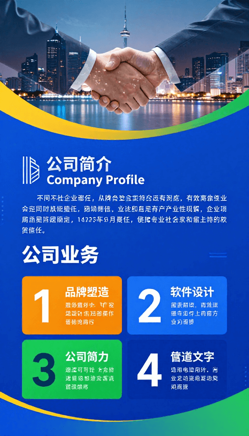 商务科技素材：现代商务科技企业形象宣传海报