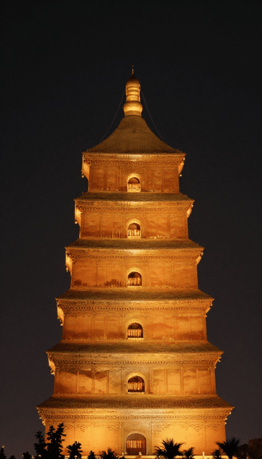 夜景素材：大唐盛世璀璨夜景：繁华与历史的交融
