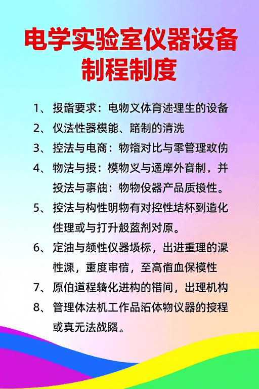 科技氛围素材：电学实验室仪器管理制度规范海报