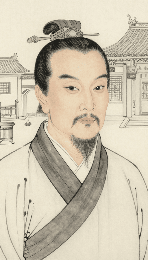 水墨工笔素材：李时珍水墨工笔头像展现古代医者风采