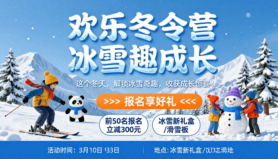 堆雪人素材：冰雪冬令营欢乐时光：童趣成长新体验