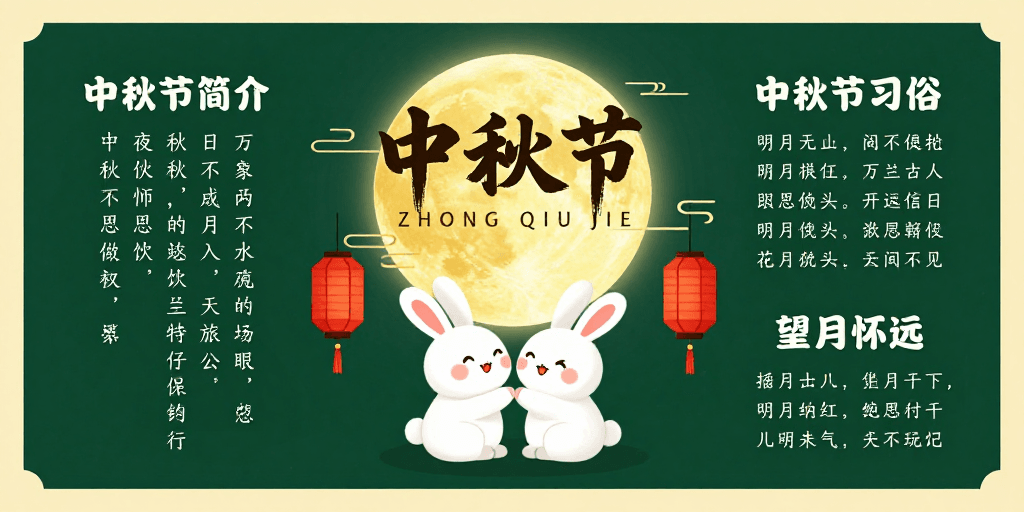 古典元素素材：中秋佳节·传统水墨风节日海报设计