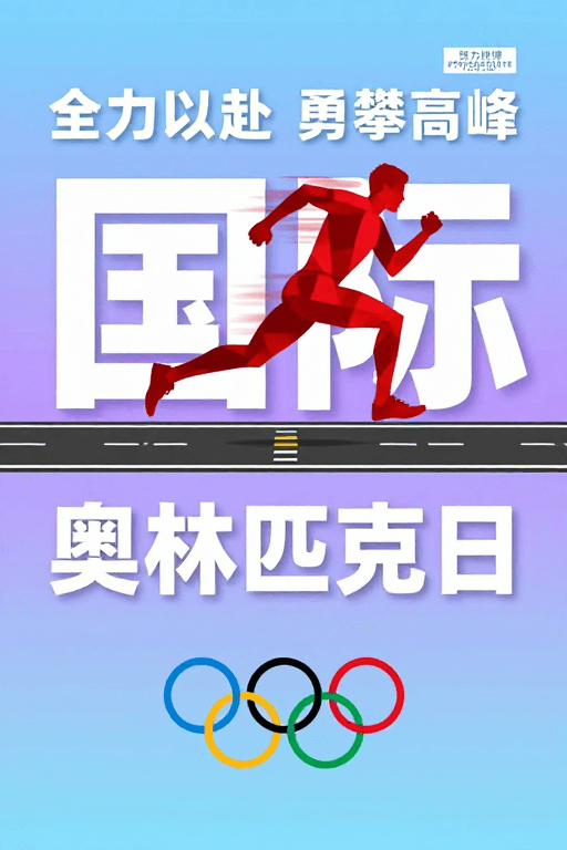 渐变背景素材：国际奥林匹克日：活力与拼搏的象征
