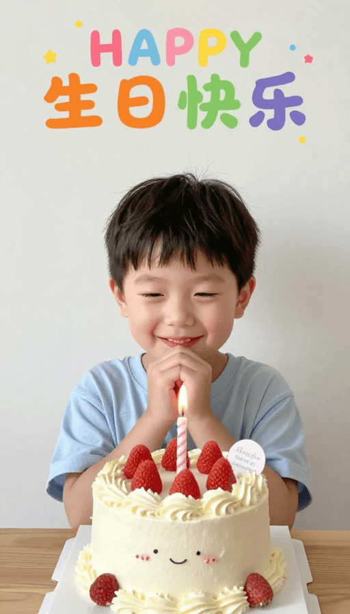 生日派对素材：童趣满满！专为小朋友设计的快乐生日庆祝图
