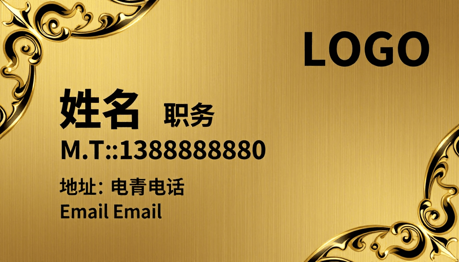 古典纹样素材：黑金古典商务名片设计，现代与奢华融合
