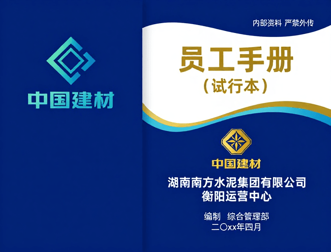 品牌标识素材：中国建材员工手册封面设计图