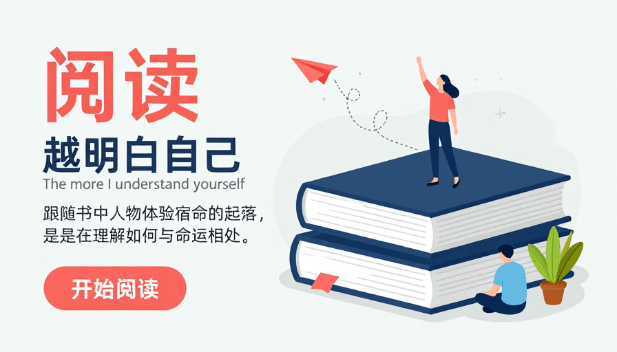 静谧阅读：扁平清新插画设计
