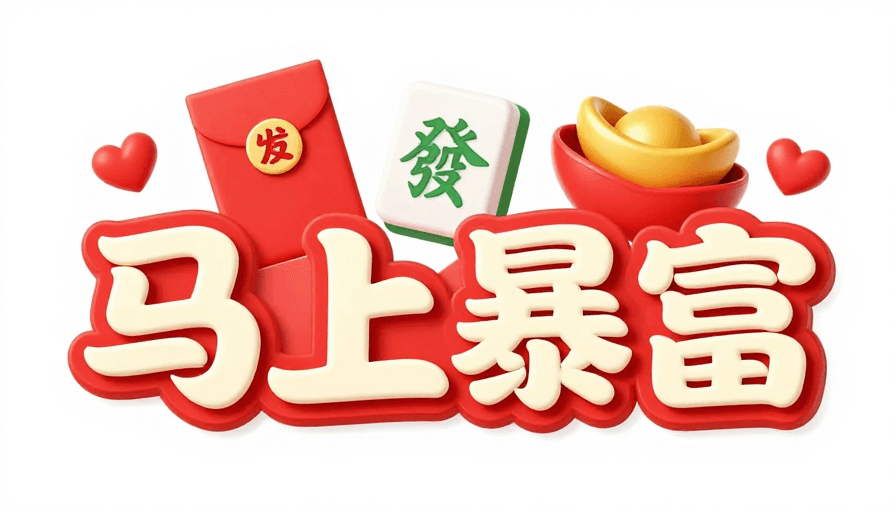 金色元宝素材：3D立体春节'马上暴富'祝福海报