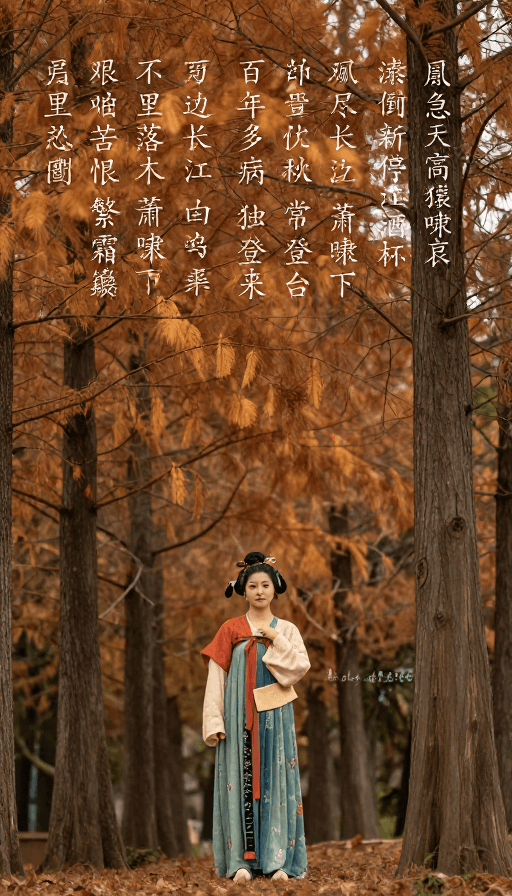 古代风景素材：唐代秋景摄影：《登高》诗意实景呈现