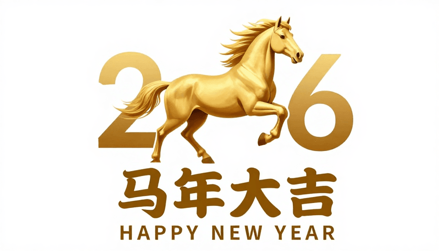 2026新年素材：金骏跃动迎2026新春祝福