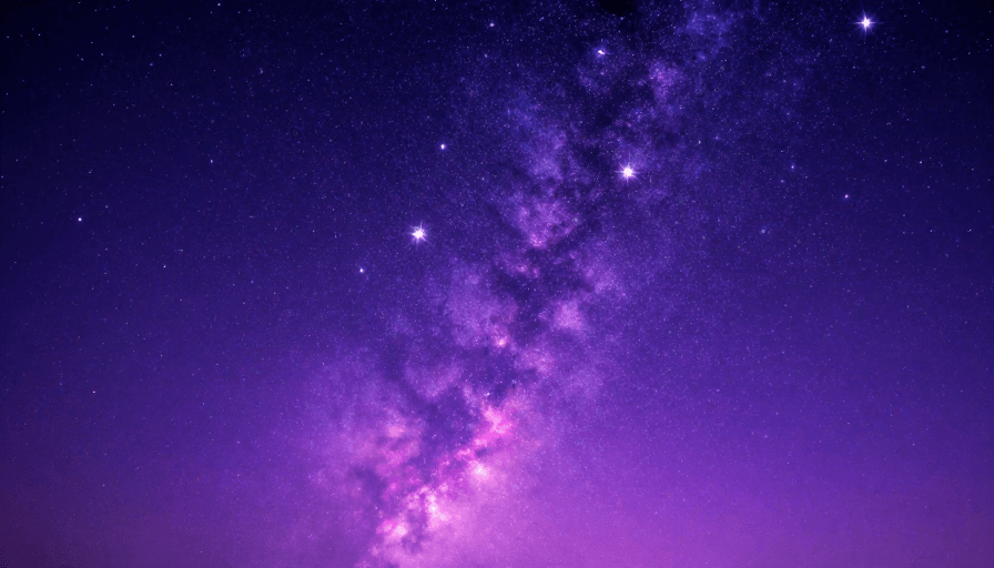 视觉分层素材：梦幻紫罗兰星空：深邃宇宙的浪漫科技背景