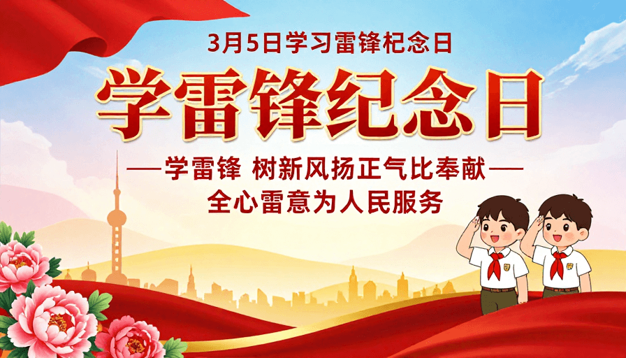 校园社区宣传素材：弘扬雷锋精神 庆祝三月五日本身