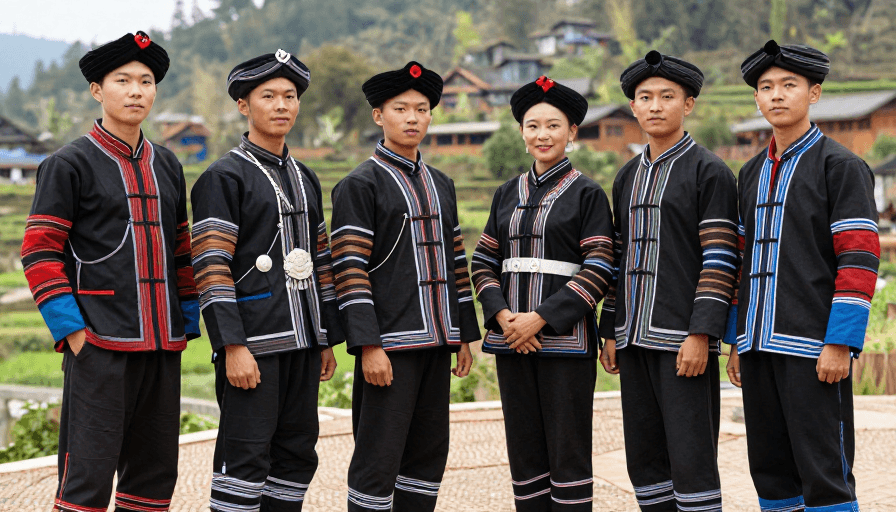 人像摄影素材：傈僳族传统服饰人像写真：民族风情与时尚之美