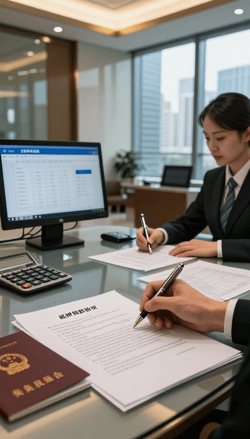金融审批素材：现代银行贵宾室贷款审批实景