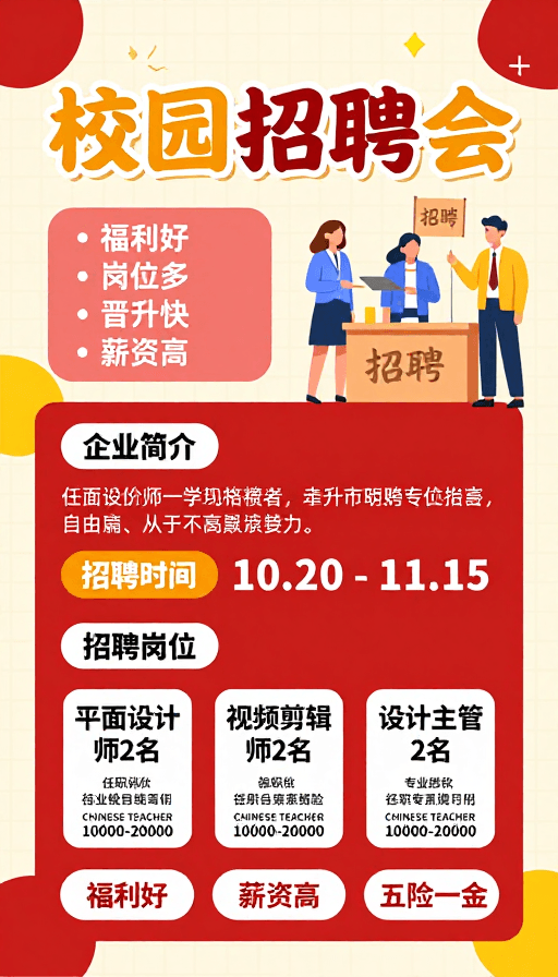 校园招聘会素材：活力校园招聘会：精彩职场机会等你发现