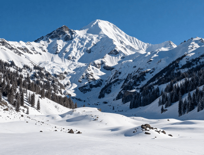 商业广告图素材：雪峰之巅：纯净雪山风光摄影